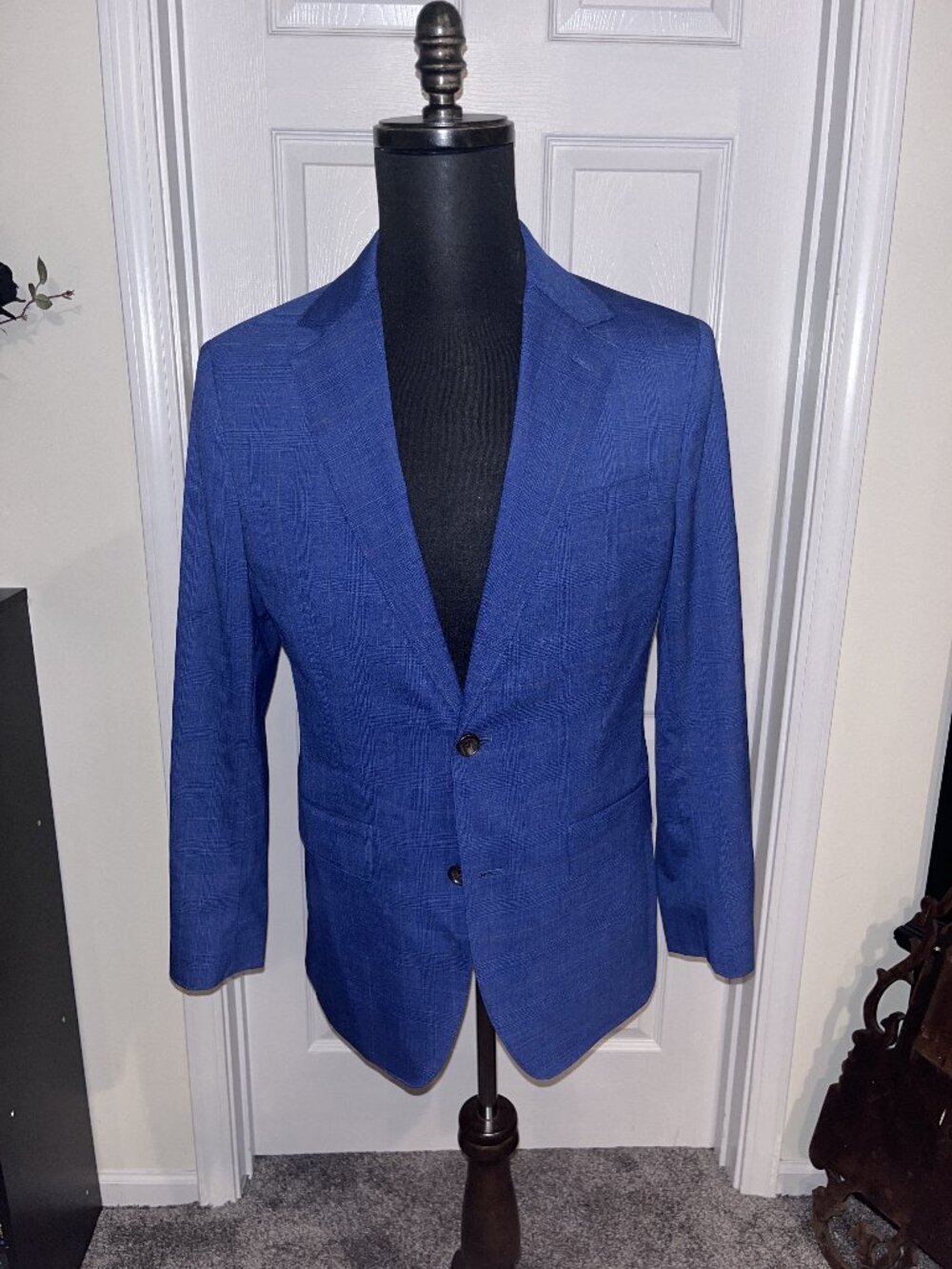 Bonobos 38R Blue Prince of Wales Glen Check Plaid Jacket Suit Jacket Blazer